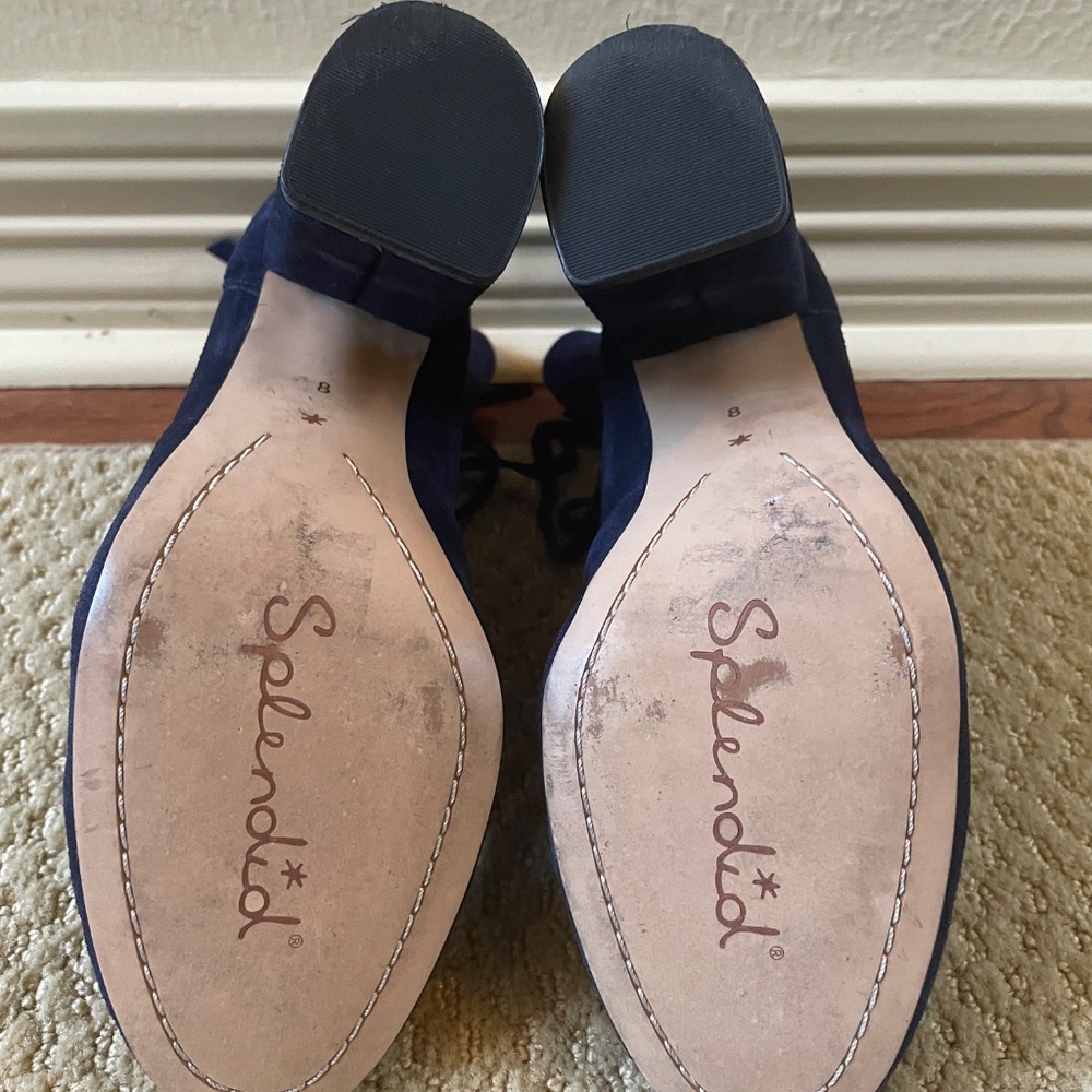 Splendid Blue Suede Ankle Boots (8 US) - Picture 5 of 6